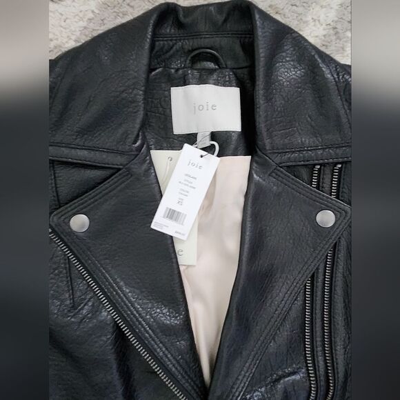 Joie Leolani Leather Biker Jacket XS NWT - Picture 9 of 14